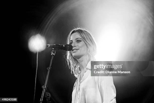 Gin Wigmore performs on stage during her Blood To Bone NZ Tour at the Civic Theatre on November 22, 2015 in Invercargill, New Zealand