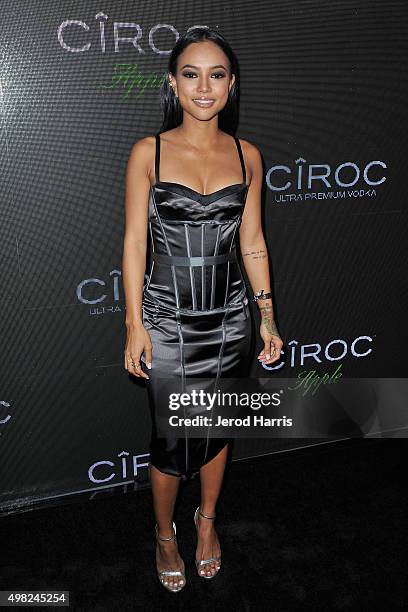 Karrueche Tran arrives at Sean 'Diddy' Combs Exclusive Birthday Celebration on November 21, 2015 in Beverly Hills, California.