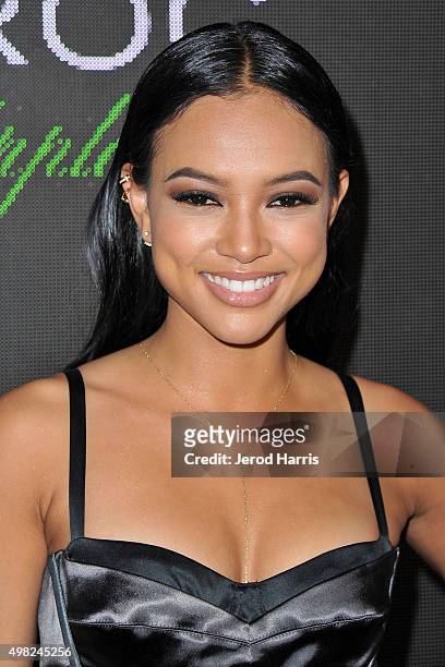 Karrueche Tran arrives at Sean 'Diddy' Combs Exclusive Birthday Celebration on November 21, 2015 in Beverly Hills, California.