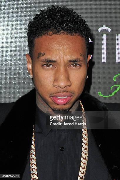 Tyga arrives at Sean 'Diddy' Combs Exclusive Birthday Celebration on November 21, 2015 in Beverly Hills, California.