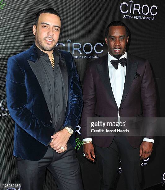 French Montana and Sean 'Diddy' Combs arrive at 'Diddy's' Exclusive Birthday Celebration on November 21, 2015 in Beverly Hills, California.
