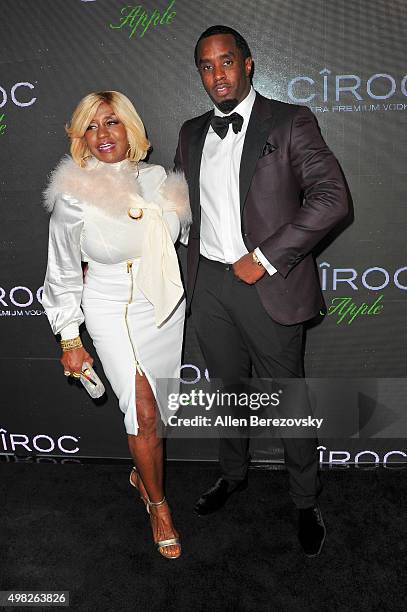 Janice Combs and Sean "Diddy" Combs attend Sean "Diddy" Combs' Exclusive Birthday Celebration on November 21, 2015 in Beverly Hills, California.