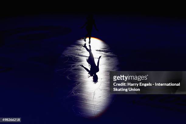 Adelina Sotnikova of Russia skates during the Exhibition Gala on day three of the Rostelecom Cup ISU Grand Prix of Figure Skating 2015 at the...