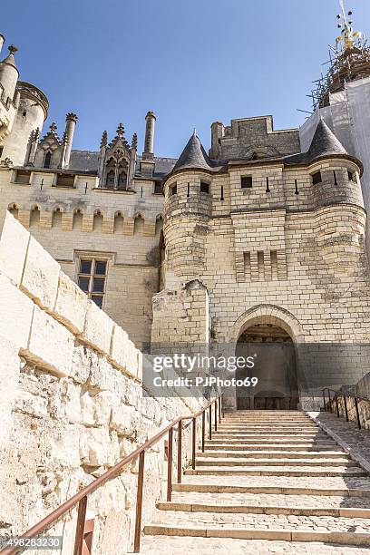 saumur castle - loire valley (france) - the loire river stock pictures, royalty-free photos & images