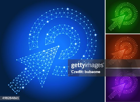 Cursor Clikc on triangular nodes connection structure vector art Cursor Clikc on triangular nodes connection structure vector art