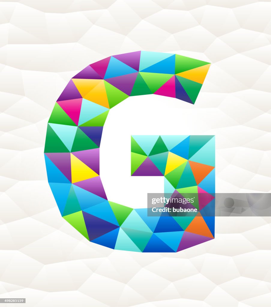 Triangular G Font Letter G On Triangular Pattern Mosaic Royalty Free Vector Art High-Res ...