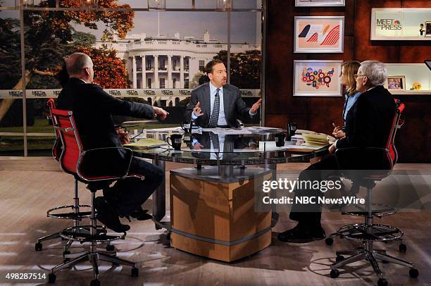 Pictured: Ron Fournier, Senior Political Correspondent, National Journal, Helene Cooper, Pentagon Correspondent, The New York Times, moderator Chuck...