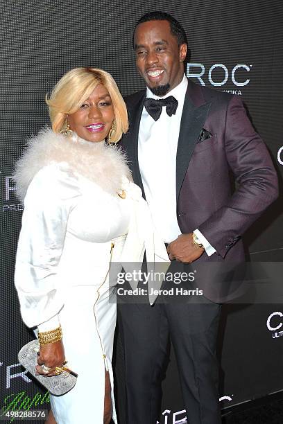 Janice Combs and Sean 'Diddy' Combs arrive at 'Diddy's' Exclusive Birthday Celebration on November 21, 2015 in Beverly Hills, California.