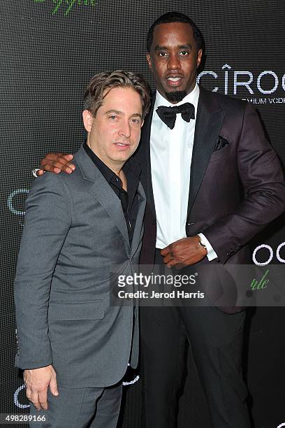 Charlie Wall and Sean 'Diddy' Combs arrive at 'Diddy's' Exclusive Birthday Celebration on November 21, 2015 in Beverly Hills, California.
