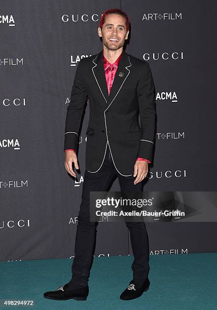 Actor Jared Leto arrives at the LACMA 2015 Art+Film Gala Honoring James Turrell And Alejandro G Inarritu, Presented By Gucci at LACMA on November 7,...