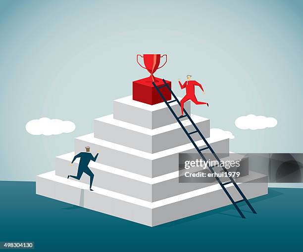 competition - tracking steps stock illustrations
