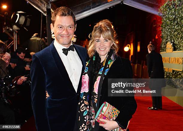 Dominic West and Catherine Fitzgerald arrive at The London Evening Standard Theatre Awards in partnership with The Ivy at The Old Vic Theatre on...