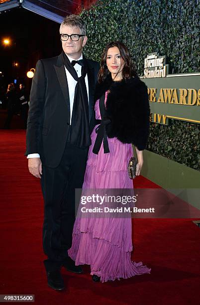 Jay Jopling and Hikari Yokoyama arrive at The London Evening Standard Theatre Awards in partnership with The Ivy at The Old Vic Theatre on November...