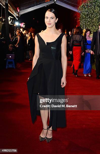 Jessica Brown Findlay arrives at The London Evening Standard Theatre Awards in partnership with The Ivy at The Old Vic Theatre on November 22, 2015...