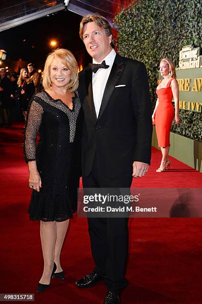 Elaine Paige and Justin Mollinson arrive at The London Evening Standard Theatre Awards in partnership with The Ivy at The Old Vic Theatre on November...