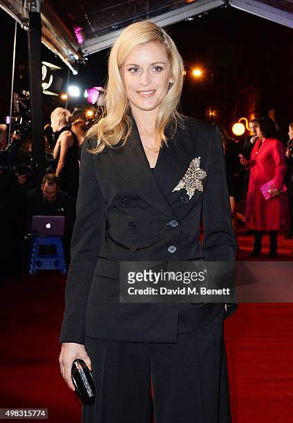 Denise Gough arrives at The London Evening Standard Theatre Awards in partnership with The Ivy at The Old Vic Theatre on November 22, 2015 in London,...