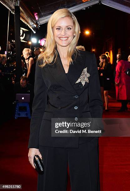 Denise Gough arrives at The London Evening Standard Theatre Awards in partnership with The Ivy at The Old Vic Theatre on November 22, 2015 in London,...