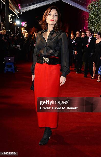 Kate Fleetwood arrives at The London Evening Standard Theatre Awards in partnership with The Ivy at The Old Vic Theatre on November 22, 2015 in...