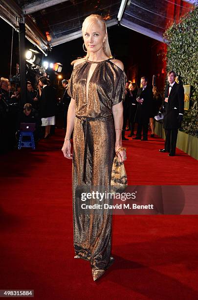 Joely Richardson arrives at The London Evening Standard Theatre Awards in partnership with The Ivy at The Old Vic Theatre on November 22, 2015 in...