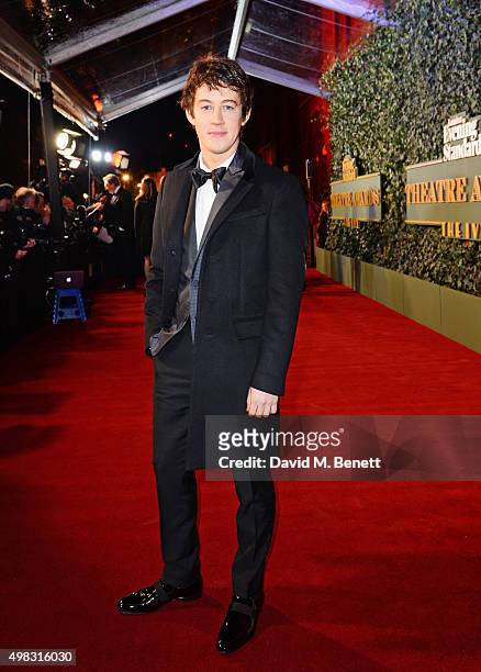 Alex Sharp arrives at The London Evening Standard Theatre Awards in partnership with The Ivy at The Old Vic Theatre on November 22, 2015 in London,...