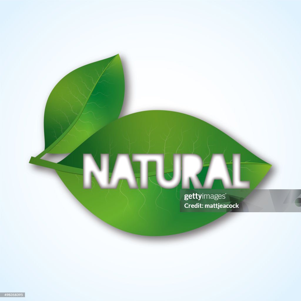 Natural Leaf Label High-Res Vector Graphic - Getty Images
