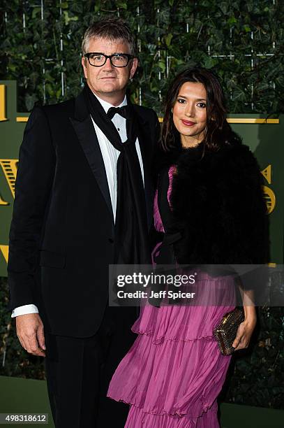 Jay Jopling and Hikari Yokoyamo attend the Evening Standard Theatre Awards at The Old Vic Theatre on November 22, 2015 in London, England.