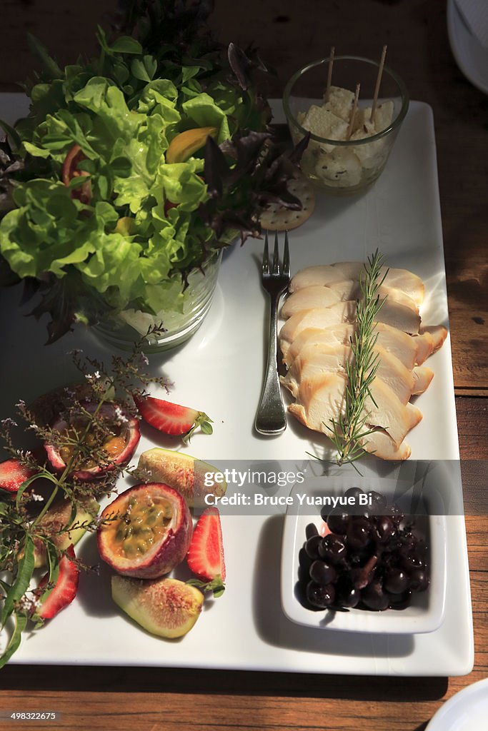 A lunch plate made from local produce
