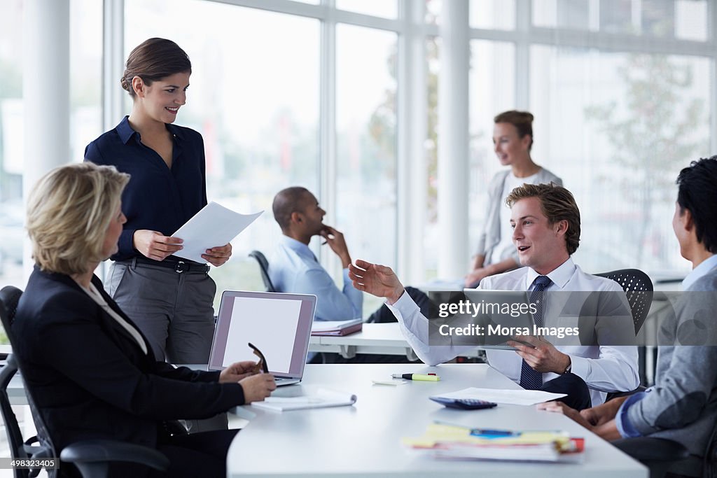 Businessman discussing in meeting
