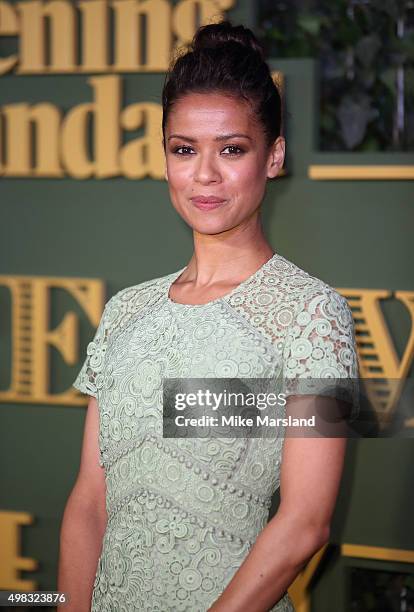 Gugu Mbatha-Raw attends the Evening Standard Theatre Awards at The Old Vic Theatre on November 22, 2015 in London, England.