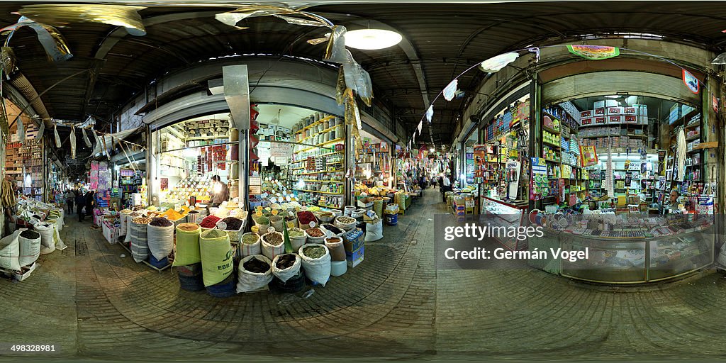 Vaulted spices bazar market in the silk road