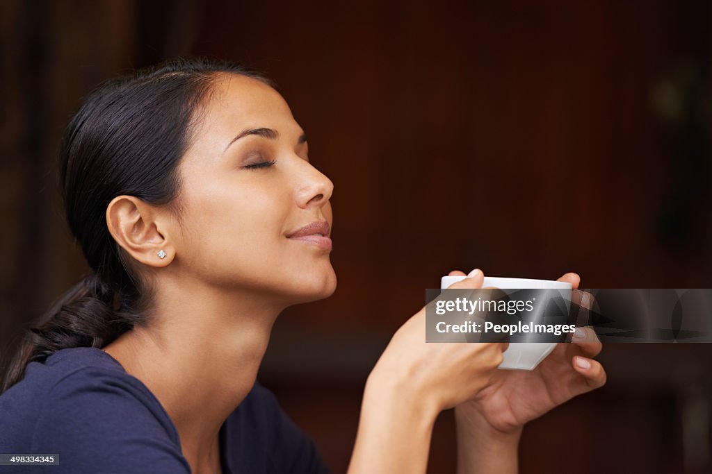 The delicious aroma of freshly ground coffee