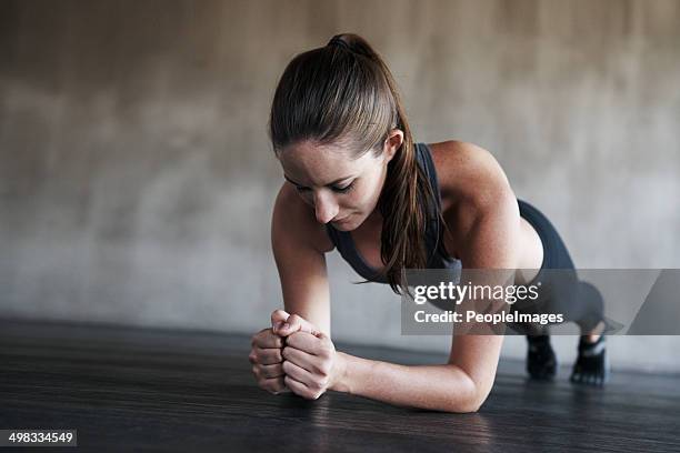 fitness goals are achieved not given - plank stock pictures, royalty-free photos & images