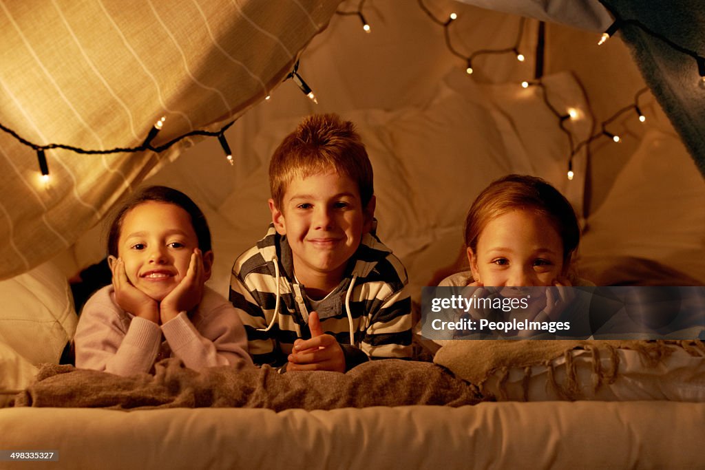 This is our blanket fort