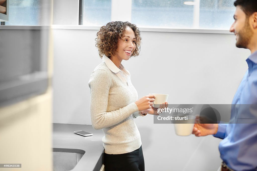 Kaffeepause bei der Arbeit