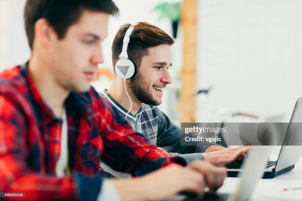 Start-up Development Team In Their Office.