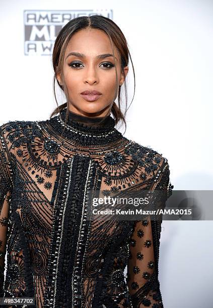 Ciara attends the 2015 American Music Awards at Microsoft Theater on November 22, 2015 in Los Angeles, California.