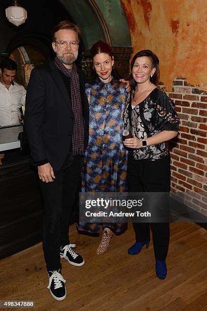 Kevin Baxter, Editor-in-Chief of Refinery29 Christene Barberich, and EVP of Programming at Refinery29 Amy Emmerich attend Killer Films' 20th...