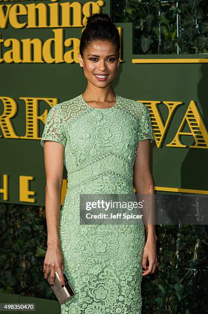 Gugu Mbatha-Raw attends the Evening Standard Theatre Awards at The Old Vic Theatre on November 22, 2015 in London, England.