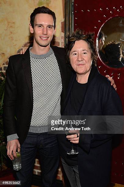 Actor Cory Michael Smith and Killer Films' co-founder Christine Vachon attend Killer Films' 20th Anniversary Celebration, presented by Refinery29 in...