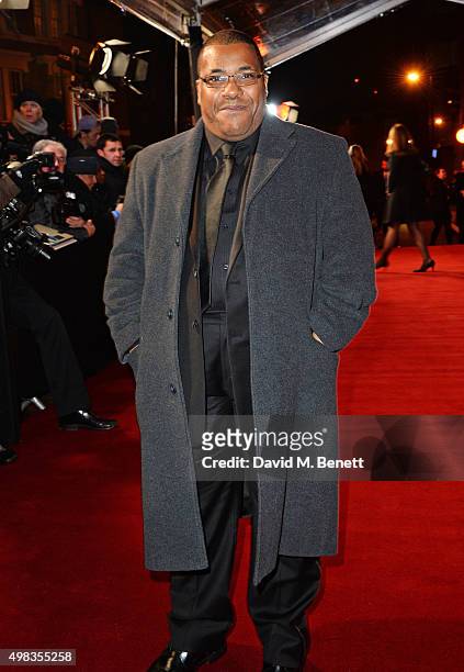 Roy Williams arrives at The London Evening Standard Theatre Awards in partnership with The Ivy at The Old Vic Theatre on November 22, 2015 in London,...