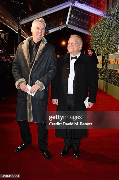 Tim Hatley and Simon Russell Beale arrive at The London Evening Standard Theatre Awards in partnership with The Ivy at The Old Vic Theatre on...