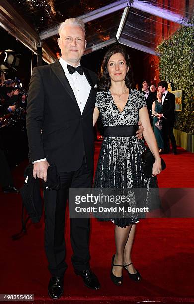 Lee Marriott and Anna Fleischle arrive at The London Evening Standard Theatre Awards in partnership with The Ivy at The Old Vic Theatre on November...