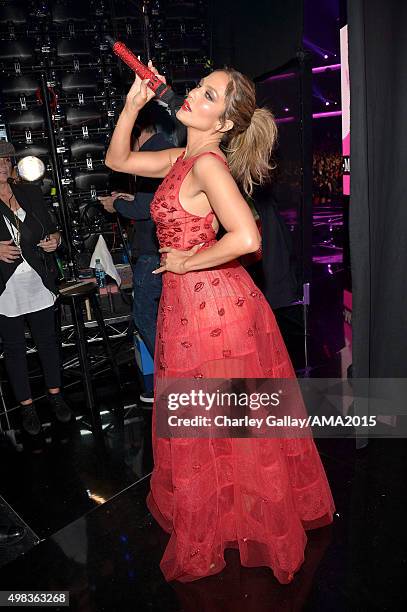 Host Jennifer Lopez attends the 2015 American Music Awards at Microsoft Theater on November 22, 2015 in Los Angeles, California.