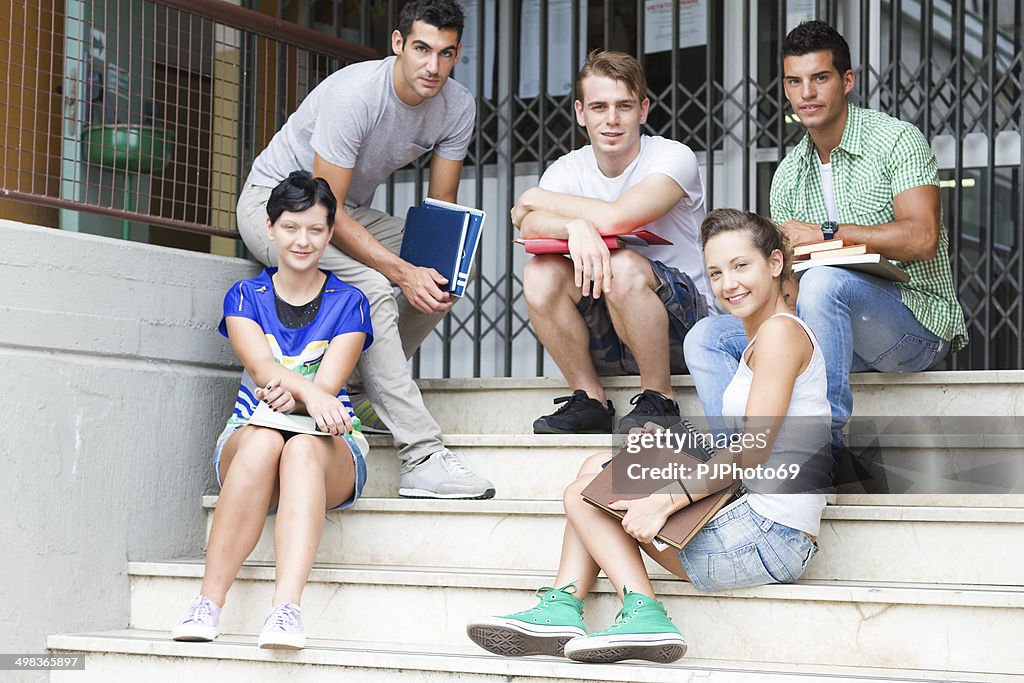 Group of students outside school