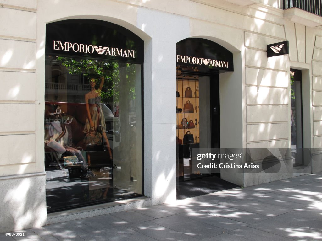 Emporio Armani Shop In Serrano Street, Madrid
