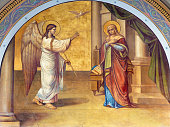 Athens - The fresco of Annunciation