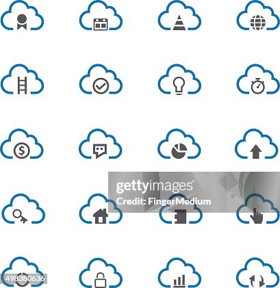 Cloud computing icon set Cloud computing icon set