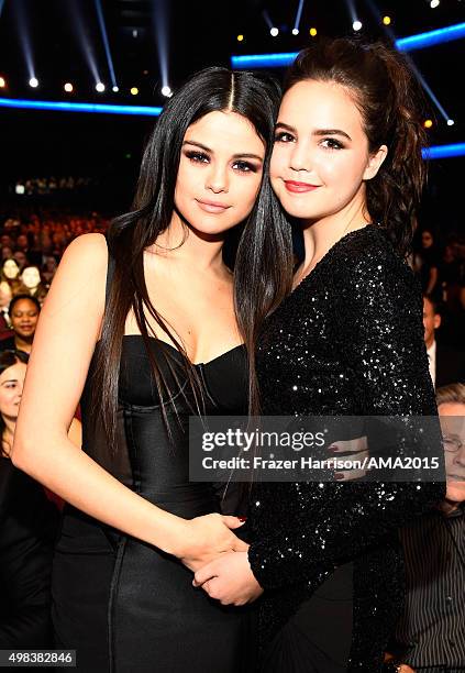 Actress/singer Selena Gomez and actress Bailee Madison attend the 2015 American Music Awards at Microsoft Theater on November 22, 2015 in Los...