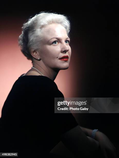 American jazz and pop singer and songwriter, Peggy Lee , 1957.