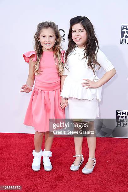 Personalities Rosie Grace and Sophia Grace attend the 2015 American Music Awards at Microsoft Theater on November 22, 2015 in Los Angeles, California.